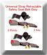 (2 Kits) Universal Strap Retractable Car Trucks Safety Seat Belt Grey 2 Point