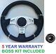 350mm Steering Wheel & Boss Kit Hub Fit Vw Transporter T2 T25 T3 T4 1974-1995