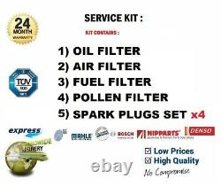 4 FILTERS SERVICE KIT + 4x PLUGS for VW CARAVELLE Bus 2.0 TSI 4motion 2011-2015