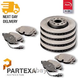 Apec Front Rear Brake Kit 4x Discs & 2x Pad Set Fits VW Transporter Caravelle