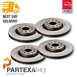 Apec Front Rear Brake Kit 4x Discs & 2x Pad Set Fits VW Transporter Caravelle