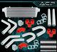 Bar Plate Front Mount Intercooler Fmic +64mm Aluminum Pipe Piping Kit + Couplers