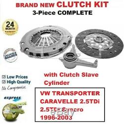 FOR VW TRANSPORTER CARAVELLE 2.5TDi Syncro 1996-2003 NEW 3PC CLUTCH KIT with CSC