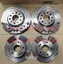 For Vw Caravelle Front + Rear Grooved Discs + Pads (pagid Kit)