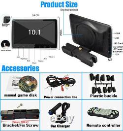 Portable 10.1 Ultra Thin Car Headrest Multimedia DVD Player Remote Control Kit