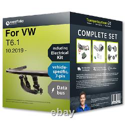 Towbar detachable for VW T6.1 10.19- + 7pin spec. Electrical-kit FP incl. Manual