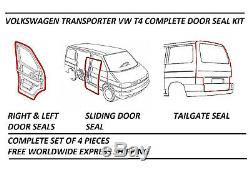 Volkswagen Caravelle / Transporter T4 Door Tailgate Seal Kit 4 Pieces