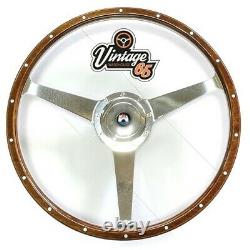 Vw Transporter T2 Bay Crossover 17 Polished Horn Wood Steering Wheel & Boss Kit