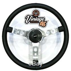 Vw Transporter T3 T25 Camper 17 Steering Wheel & Boss Horn Kit Polished Black