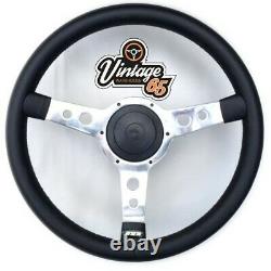 Vw Transporter T4 Camper 15 Steering Wheel & Boss Horn Kit Satin Black Vinyl
